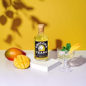 Einhorn-Tränen Gin mit Mango, Romantische Geschenke, Hochzeitsgeschenk, Geschenk, Geschenkidee | Radbag DE