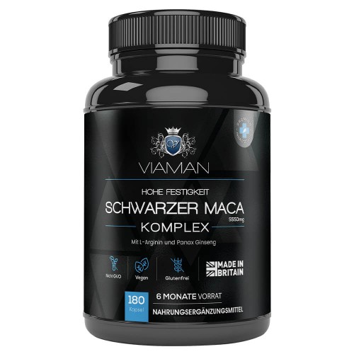 Black Maca Complex 5000mg, 180 Kapseln - Natürliches Ergänzungsmittel für Männer | ShytoBuy