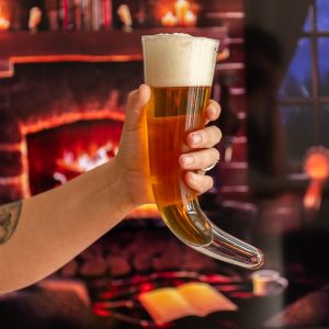 Wikinger Trinkhorn Glas, Geburtstagsgeschenk, Geschenk Männer, Geschenk Freund, Geschenk Bruder, Witzige Geschenke, Romantische Geschenke,