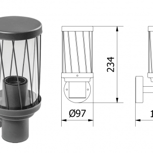 Wandleuchte Kerta IP44 E27 230Volt | jungeslicht.de