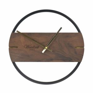 Waidzeit Wanduhr NOVUM 30cm Premium Walnuss | Ordnung und mehr