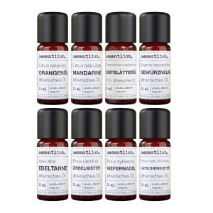 “Weihnachtlich” – ein Set aus 8 ätherischen Ölen | wesentlich Drogeriemarkt