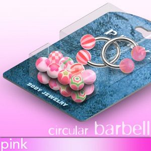 Piercing Set Hufeisen Lippenpiercing mit bunten Acryl Kugeln Farbwahl | cristal-jewelry