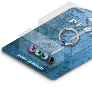 Ball Closure Piercing Klemmring BCR Bonus Set 5 Titan (PVD) Kugeln 1,2x10mm | cristal-jewelry