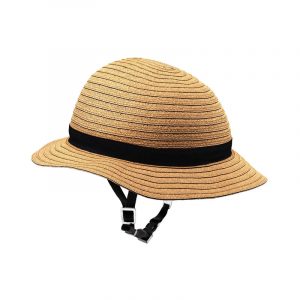 Yakkay Black Helm & Yakkay Straw hat Cover. Strohhut | Fahrradhelm DE