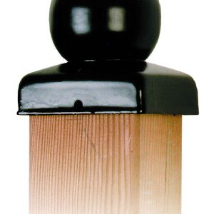 Pfostenkappe Pfostenabdeckung Kugel schwarz 91mm | Intergardshop.de
